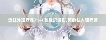 远红外理疗贴ZS-E软组织损伤,你的私人理疗师